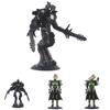 Einzigartige 17,5 cm weibliche Bleistiftfigur und drei Körper Titan Figur Dekorative Spielzeug Set