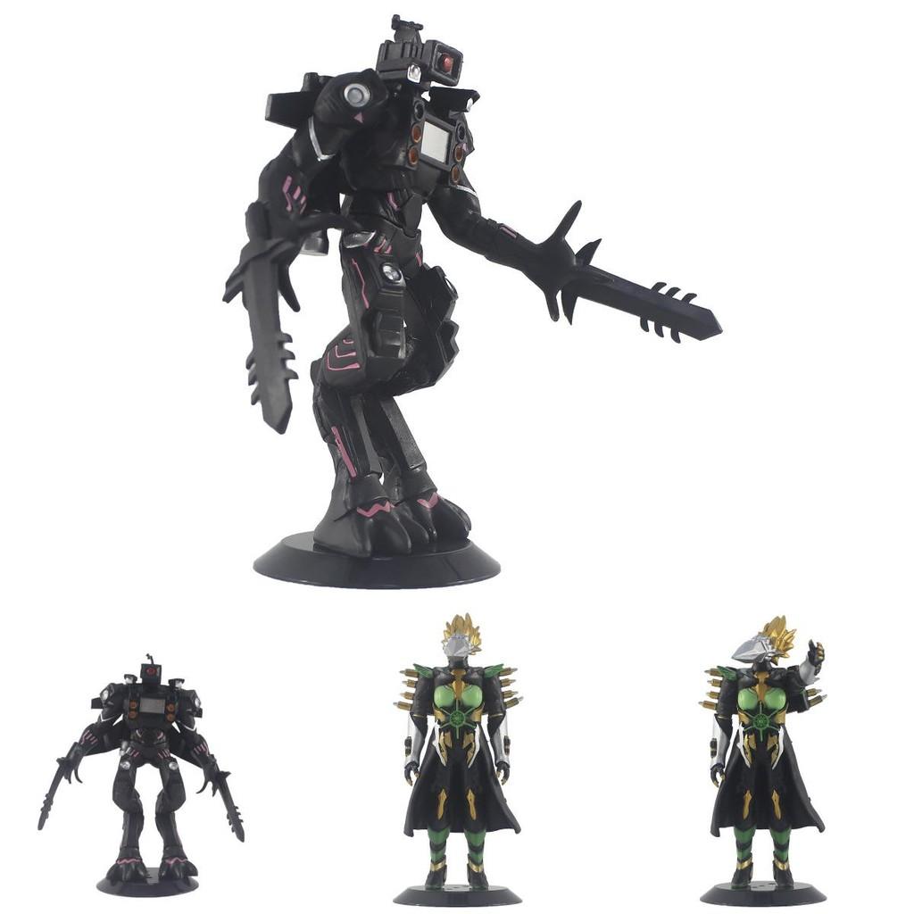 Einzigartige 17,5 cm weibliche Bleistiftfigur und drei Körper Titan Figur Dekorative Spielzeug Set