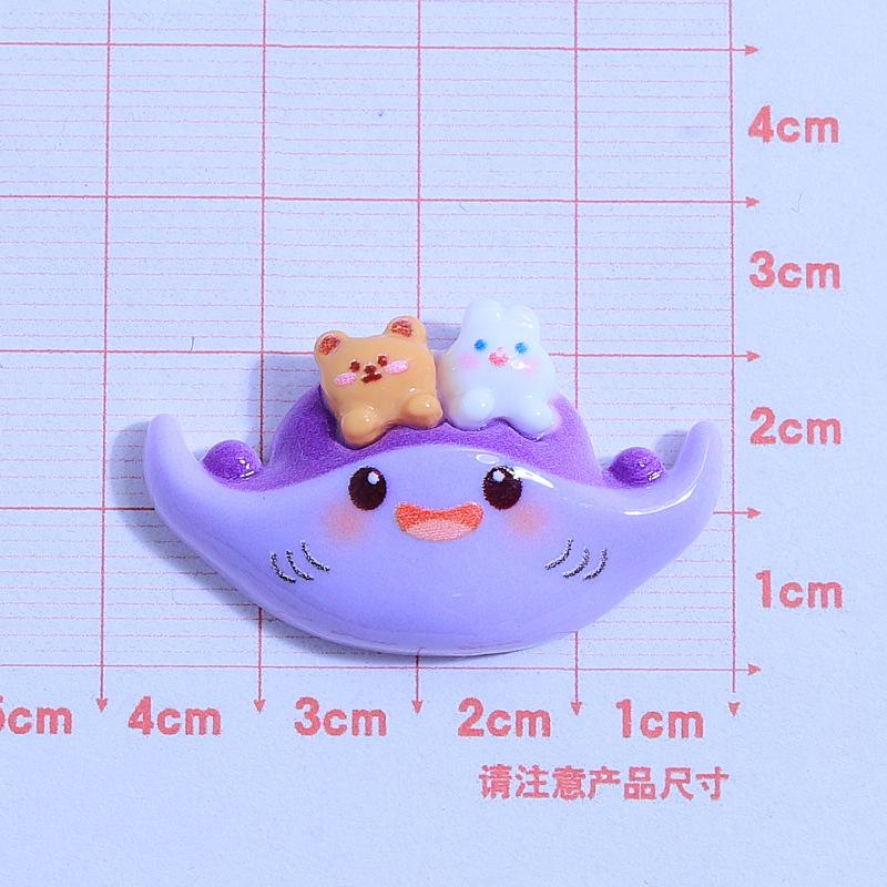10 Pcs New Cute Cartoon Marine Animal Series Dolphins Resin Scrapbook Diy Jewelry Children Gift Hairpin Accessories A82