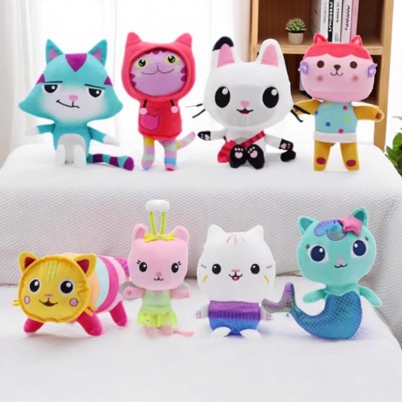 9 neue Stile Puppenhaus Plüschtier Mercat Cartoon Stofftiere Meerjungfrau Katze Plüschtier Puppe Kinder Geburtstag Weihnachten Geschenke