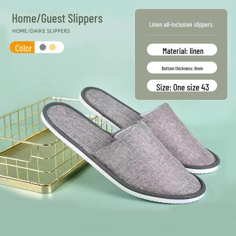 Pantoufles jetables épaissies antidérapantes pour hôtels et maisons d'hôtes