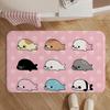 IP-MamegomaS Floor Mat Soft Non-Slip Bath Mat, Bedside Carpet, Absorbent Doormat for Home