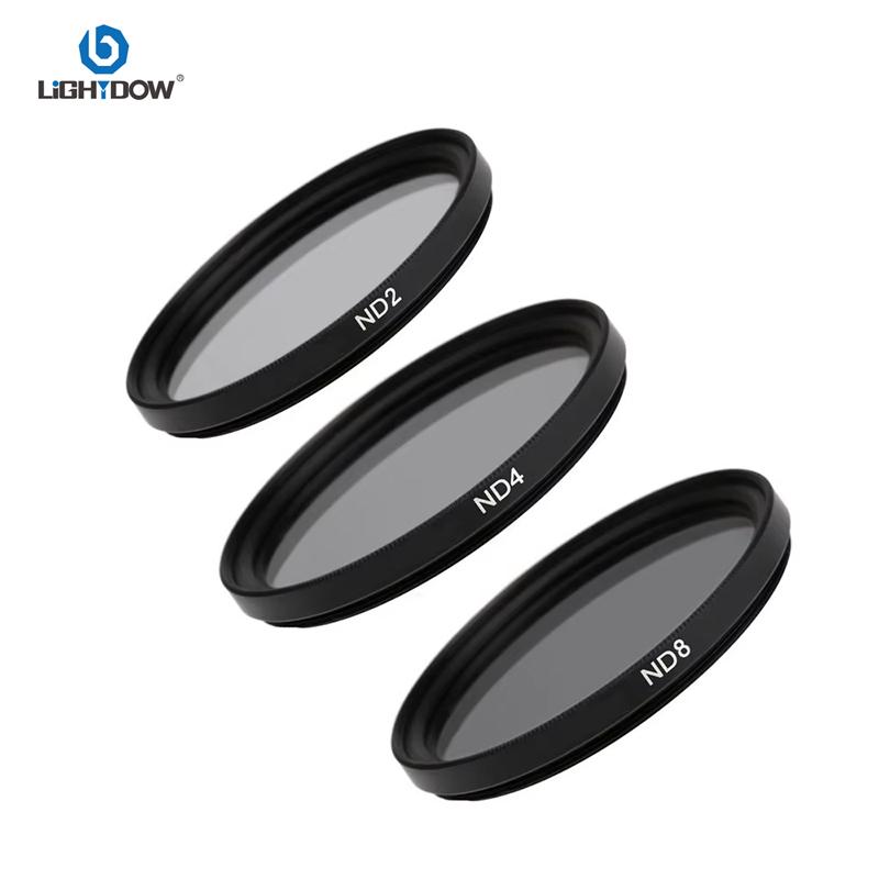 Lightdow Lens Filter ND2 ND4 ND8 3 In 1 Set Neutral Density Filter 49 52 55 58 62 67 72 77 82 for Nikon Sony Pentax Canon Camera