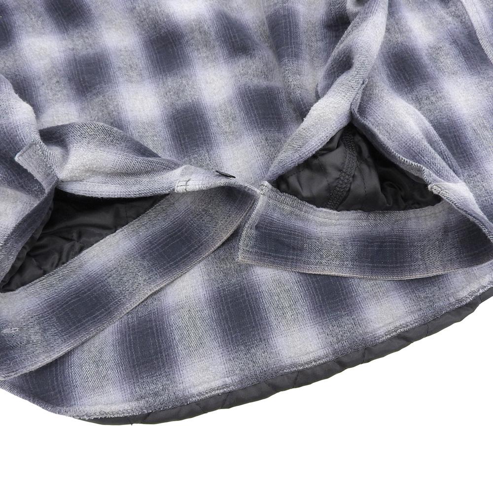 COOTIE Vynikající stav bavlněná vatovaná ombre kostkovaná košile top pro muže, velikost S, námořnická modrá a šedá topy S Námořnická modrá / šedáPoužité