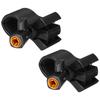 Uxcell Microphone Holder Set of 2 O.D 32mm - 60mm Metal Clip with 3/8 Gold Adapter for Small Microphones Black