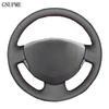 Customized DIY Car Steering Wheel Cover For Renault Clio 2 Twingo 2 Dacia Sandero 2001-2014 Microfiber Leather Steering Wrap