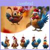 Adorable Acrylic Chicken-themed Christmas Tree Decorations For Unique Holiday Charm