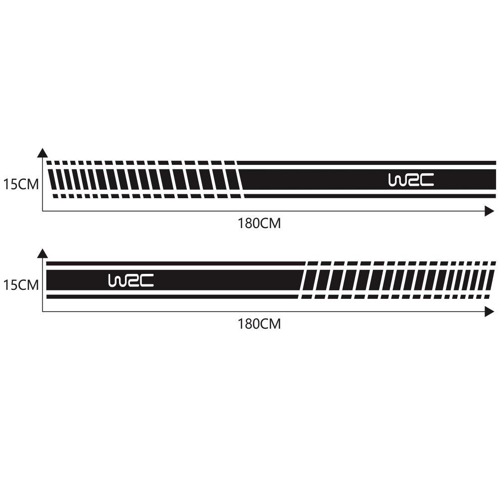 WRC Racing Car Decals: Universal Decorative Side Skirt and Waistline Stickers