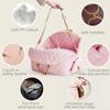 Pet Carriers Convertible Car Seats Folded Dog Bed With Secure Safety Rings Nonslip Bottom Storage Pouches For Travel