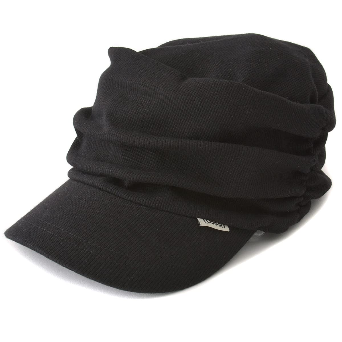 

Повседневная хлопковая кепка-боксерка с защитой от УФ-лучей, присборенная рабочая кепка, большой размер 100% [Свободный размер/Черный] чёрный