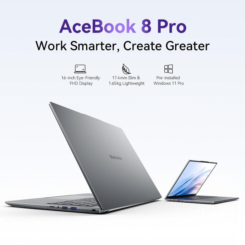 Blackview AceBook 8 Pro AMD Ryzen™ 7 3700U 16inch FHD  16GB DDR4 512GB SSD  Windows 11 Pro Laptop