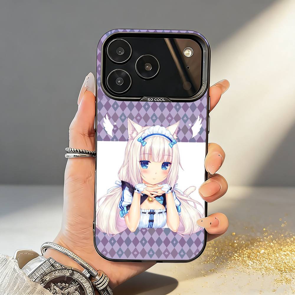 N-Nekopara girls Game Phone Case For iPhone17,16,15,14,13,12,11,Pro,MAX White Matte Shockproof Cover