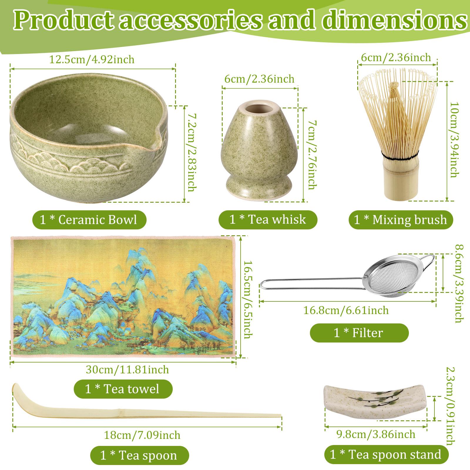 

7/4Pcs Matcha Tea Set Japanese Matcha Set Safe Bamboo Whisk Teaspoon Tea Sets Beverage Shop Tea-making Drinks Tools Accessories