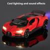 1:24 Scale Tourbillon Bolide Car Model Toy Sound Light Pull Back Doors Opened Sports Cars Spray Miniature Models Collection Gift