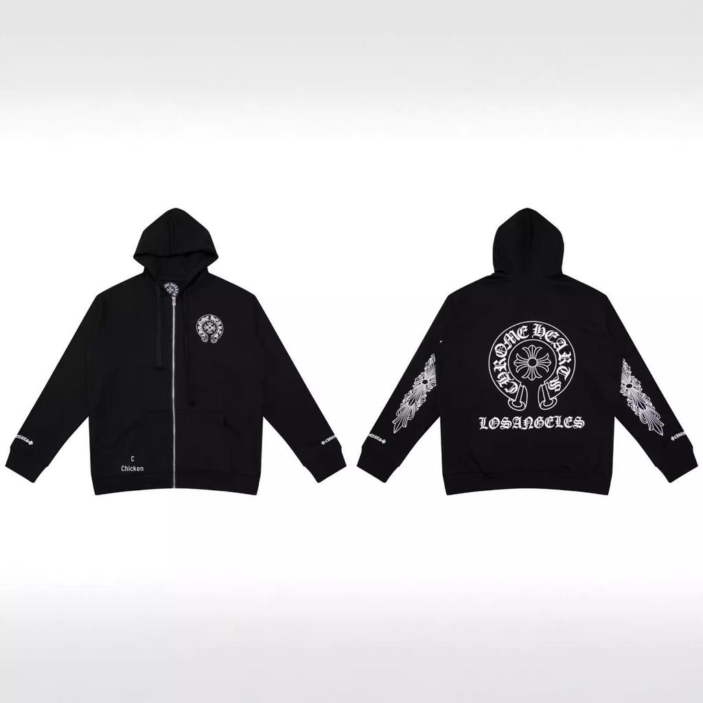 Vyšívaná mikina s křížem a podkovou pro muže a ženy - Podzimní oblečení