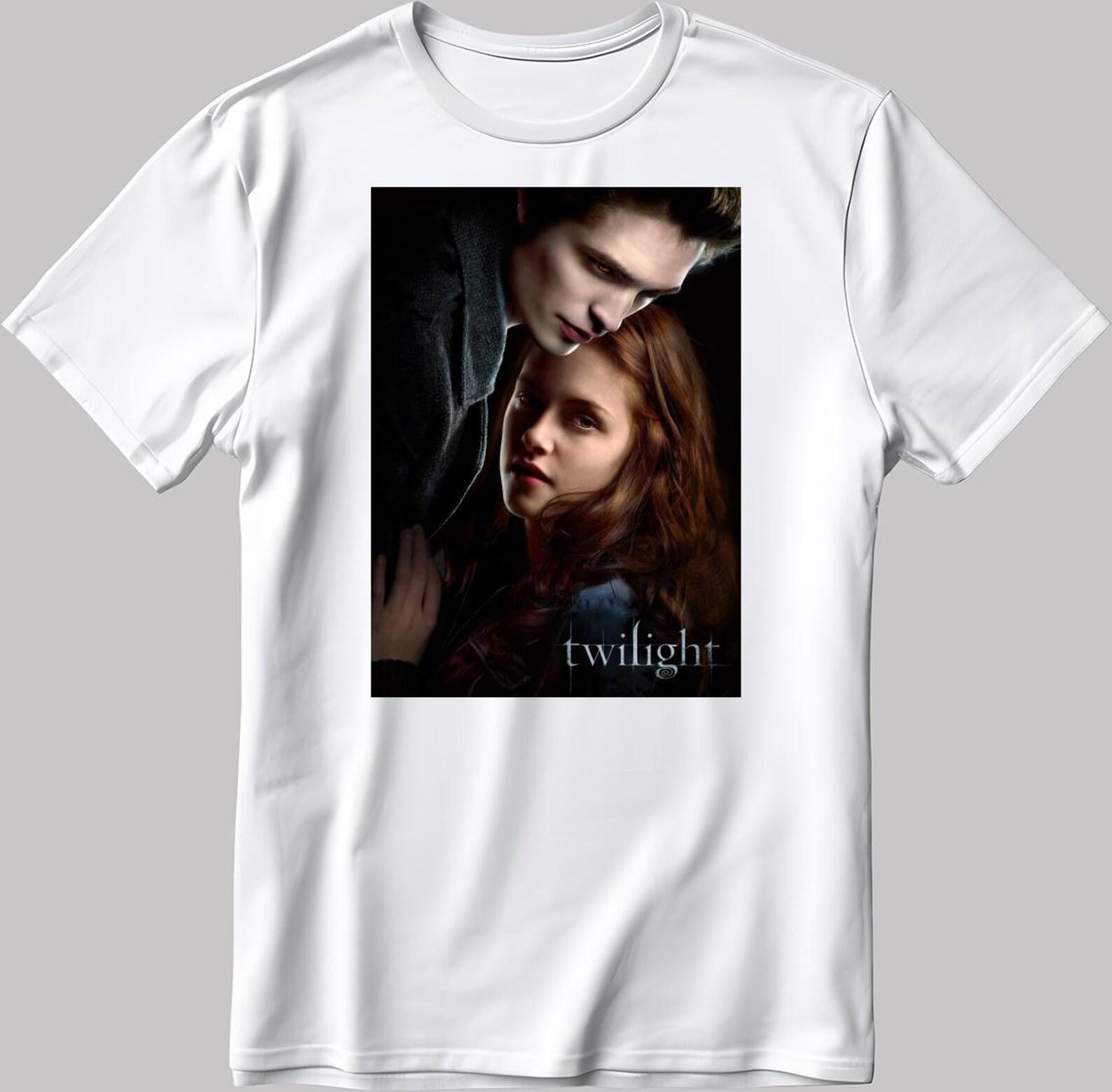 Famous Character Edward Cullen Figure, Short Sleeve White-Black Men s / Women s T-Shirt T132 M