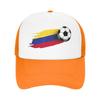 Colombia Flag Mesh Sun Hats  Outdoor Sports Breathable Baseball Caps UnisexTeens yk Funny Design Hip Hop Hats
