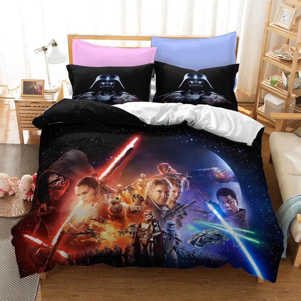 Movie 3d S-Stars Yoda Duvet Cover pillowcase Bedroom Decoration Children Gift adult Single Double bed Large SizeZip Duvet Cover