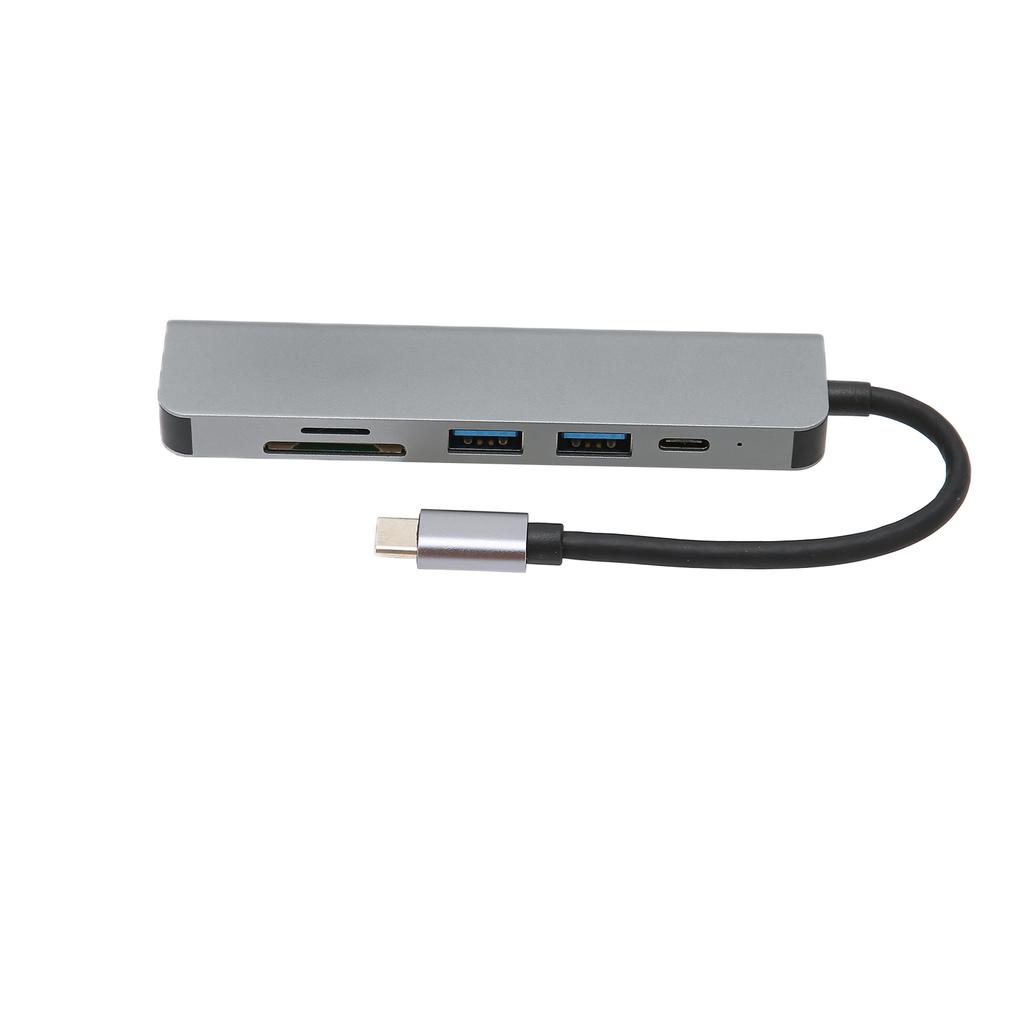 Docking Station Multifunctional 6 In 1 Aluminum Alloy USB Expansion Dock for Type C Channel