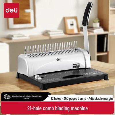 Deli 21-Hole Comb Binding Machine CN Plug (adapter Included)