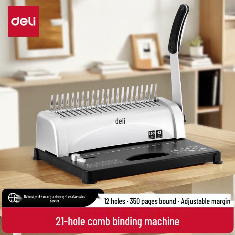 Deli 21-Hole Comb Binding Machine