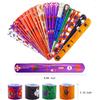 Halloween Bracelets for Kids, 36 Pcs Slap Bracelets Bulk, Party Favors Toys, 12 Different Designs for Supplies, Treat Bags Gifts