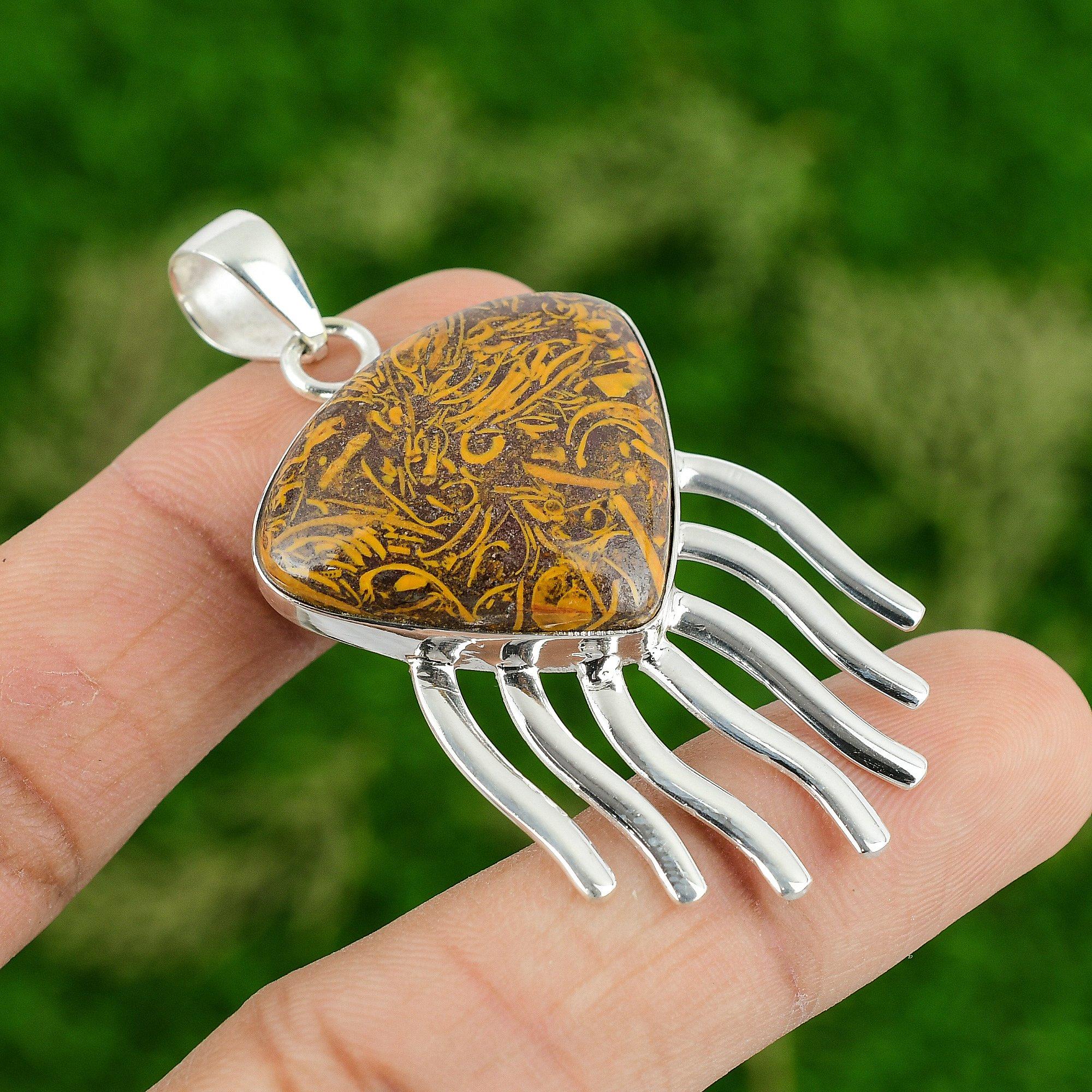 

Friendship Day Sale Sterling Silver Mariam Jasper Stone Mother Pendant Jewelry