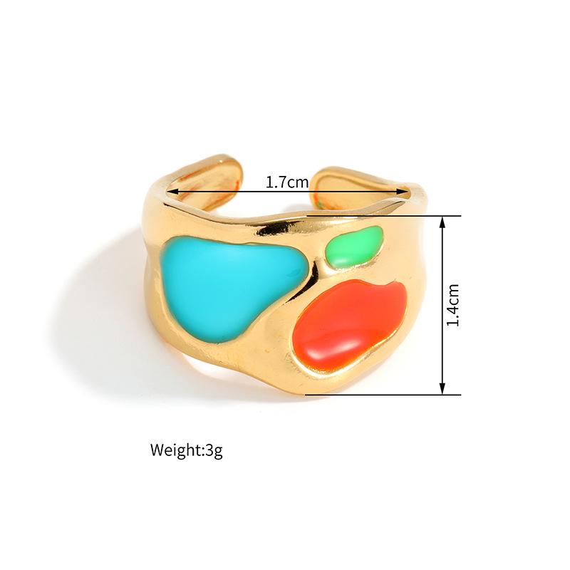 

Серьги-кольца из титановой стали с эмалью, 18 карат золота, разноцветные геометрические - Модный дизайн в европейском и американском стиле
