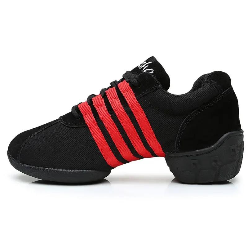 Modă pentru Femei Adidași Respirabili din Plasă Pantofi de Pânză Toc Mic Talpă Moale Antrenament Dans Latin Modern Vânzare Fierbinte Pantofi Dans Jazz