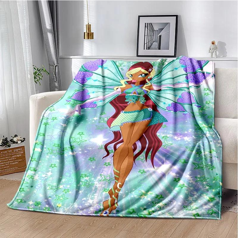 Butterfly Fairy Winx Club Ballet Girl Soft Plush Blanket,Flannel Blanket Throw Blanket for Living Room Bedroom Bed Sofa Picnic