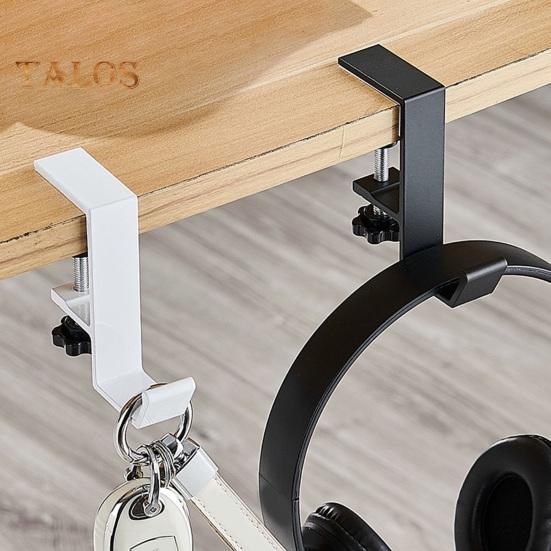 Mobiler Haken für die Schreibtischseite, rutschfest, verstellbar, hohe Tragkraft, Schreibtisch-Organizer-Haken für Tasche, Wasserflasche, Regenschirm, Kopfhöreraufbewahrung, Kamin