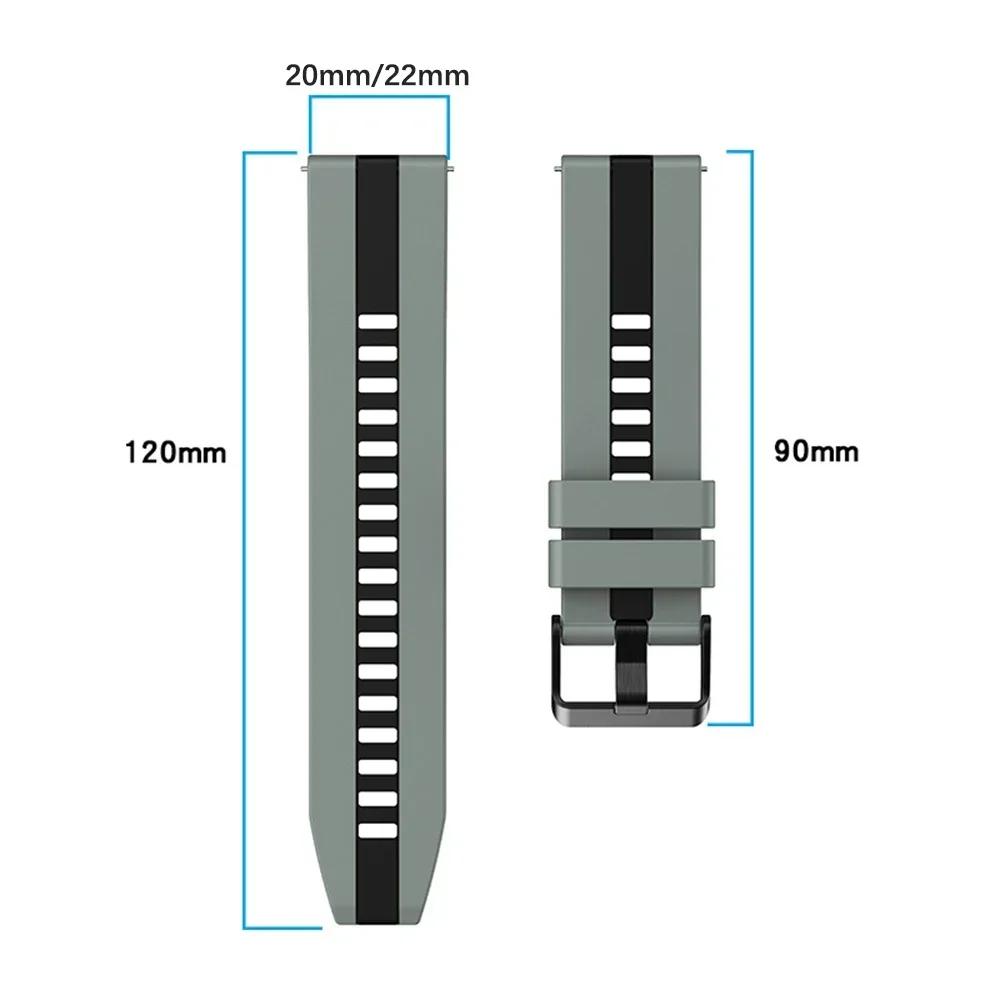 Cinturino Sportivo 20mm 22mm Per Huawei Watch 5 4 Pro/GT 5 Pro/GT5 4 3 2 Braccialetto in Silicone Per Amazfit GTR 4 3/GTS 4 Cinturino Orologio Correa