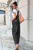 Womens Denim Bib Overalls Barrel Leg Baggy Jean Jumpsuit With Pockets