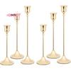 S-3Pcs Vintage Elegant Metal And Aluminum  Tabletop Candle Holders, Suitable For Wedding Anniversary, Home And Hotel Decoration