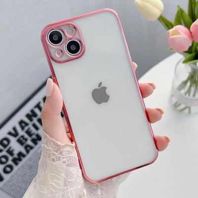 Luxus Galvanisiert Klar Silikon Handyhülle Für iPhone 17 Pro 16 15 14 13 12 11 Pro Max Plus Air Linsen Schutzhülle Rückseite