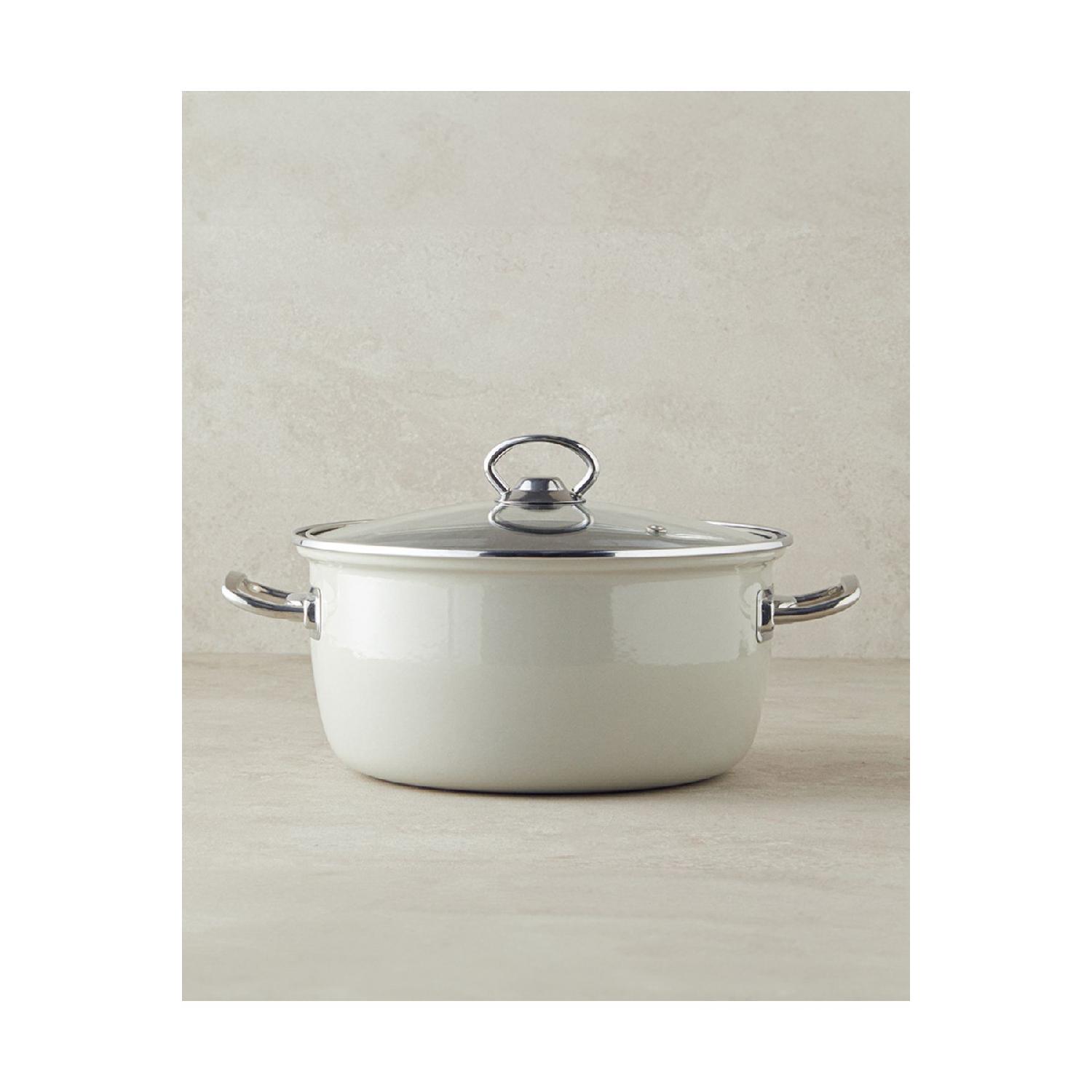 

Sartagi Enamel Frying Pot Beige бежевий