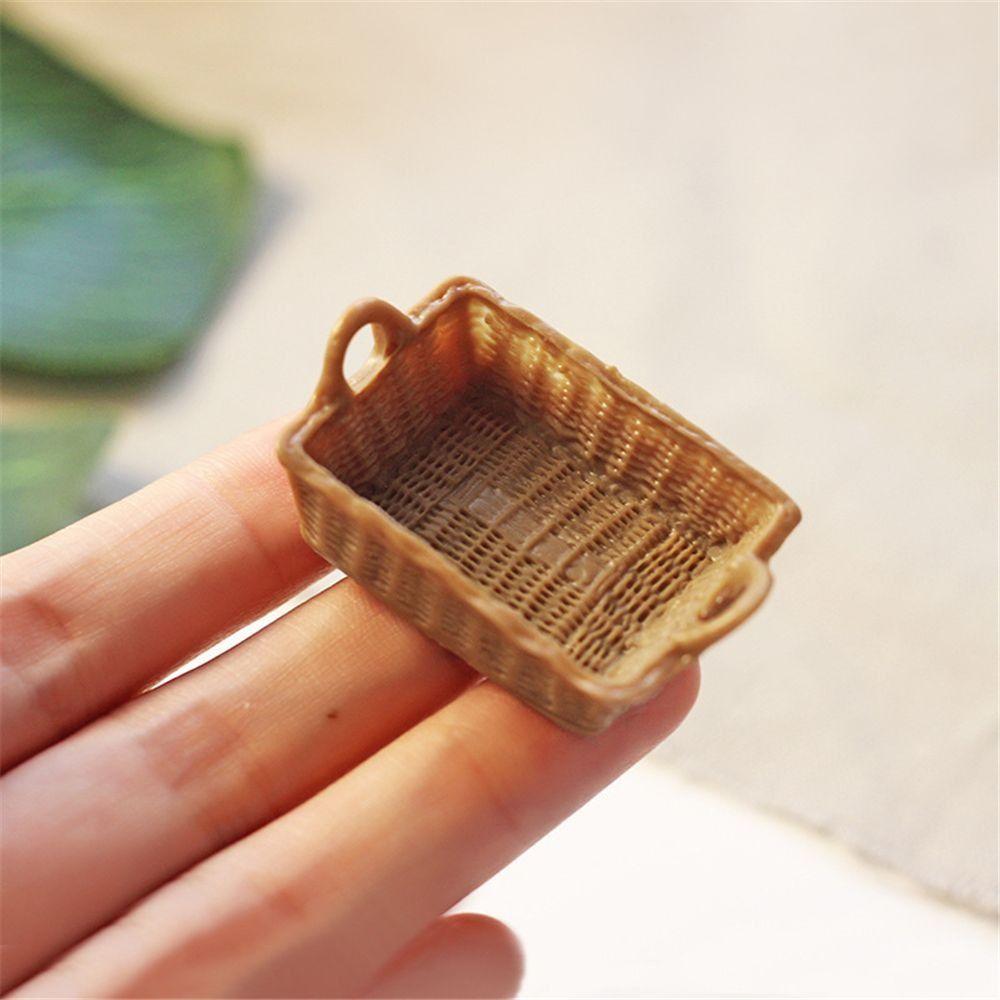 

Doll House Accessories 1:6/1:12 Dollhouse Furniture Pretend Play Miniature Doll House Basket Girls