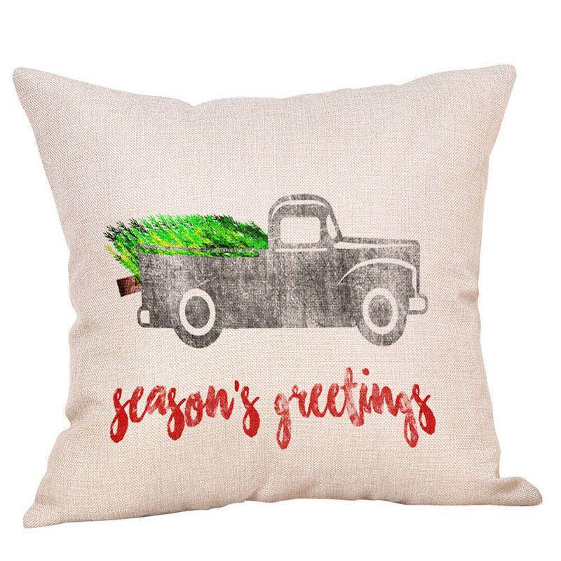 Luxurious Linen Christmas Pillow Case For Sofa And Car Beautiful Festive Design