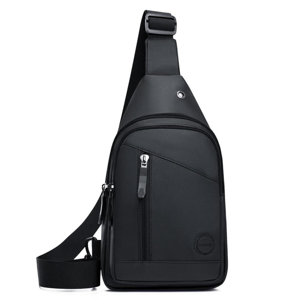 Casual Men's Chest Bag, Adjustable Shoulder Strap, Multiple Pockets, Suitable for Cycling, Commuting, Business, Sports, Etc
