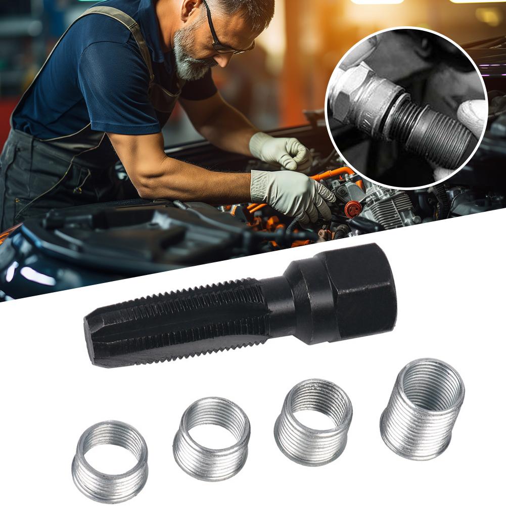 14mm Car Spark Plug Repair Tool Rethreading Helicoil Thread Repair Tool Kit Spark-plug Hole Sleeve For Repair Parts F4W7