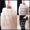 Simple Ironwork Gift Basket Wall Hanging Decoration Rack News Newspaper Sundries Storage Basket Storage Bag