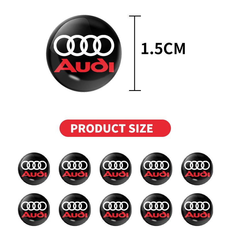 3D Car Interior Decorative Stickers Key Badge Steering Wheel Decoration Stickers For Audi A1 A2 A3 A4 A5 A6 A7 A8 Q1 Q2 Q3 Q4 Q5 Q6 Q7 Q8 B5