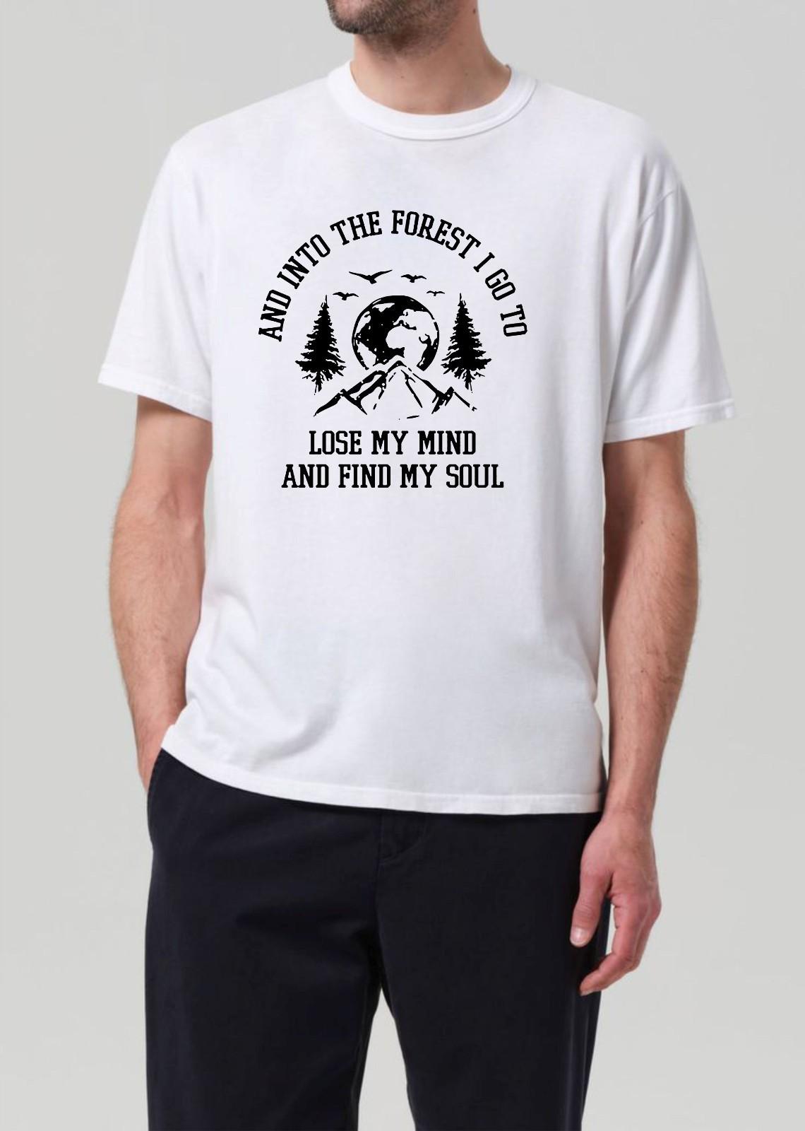 Forest Mountain T-shirt Camping Hikers Slogan Adventure Lovers Top New Gift Tee XL