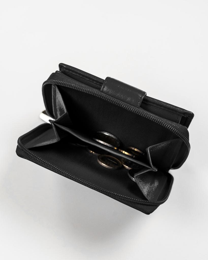 Women's Leather Wallet R-DLL2-NCD-BL-8411 Black