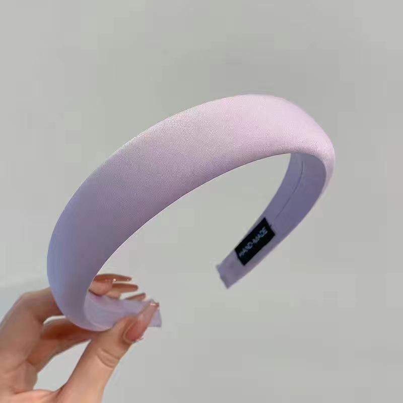 Satin Glossy Sponge Headband for Women To Go Out with High Head and Face Small Hair Accessories Clip Headband