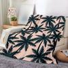 Tropical Palm Tree Print Flannel Blanket - Soft, Breathable  Polyester, All-Season Cozy Throw for Home Decor, Perfect Gift