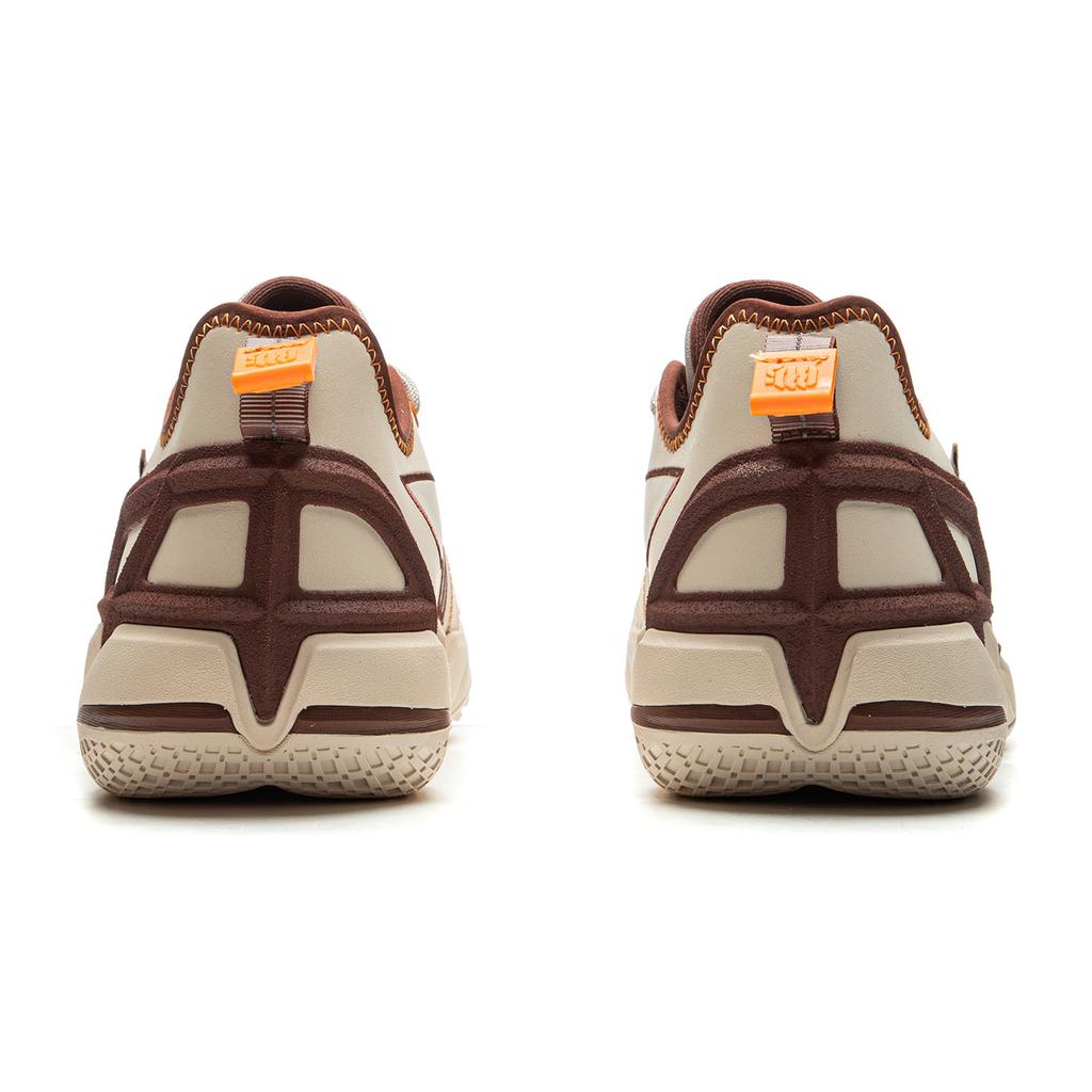 New LiNing Anti Wool 4.5 Cushioning Anti Slip And Wear Resistant Low Top Basketball Shoes Men's Beige Coffee ABFU049-4