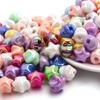 10pcs/lot Plated Color Acrylic Star Beads Loose Spacer Pentagram Beads For DIY Charms Bracelet Phone Chains Jewelry Accessories