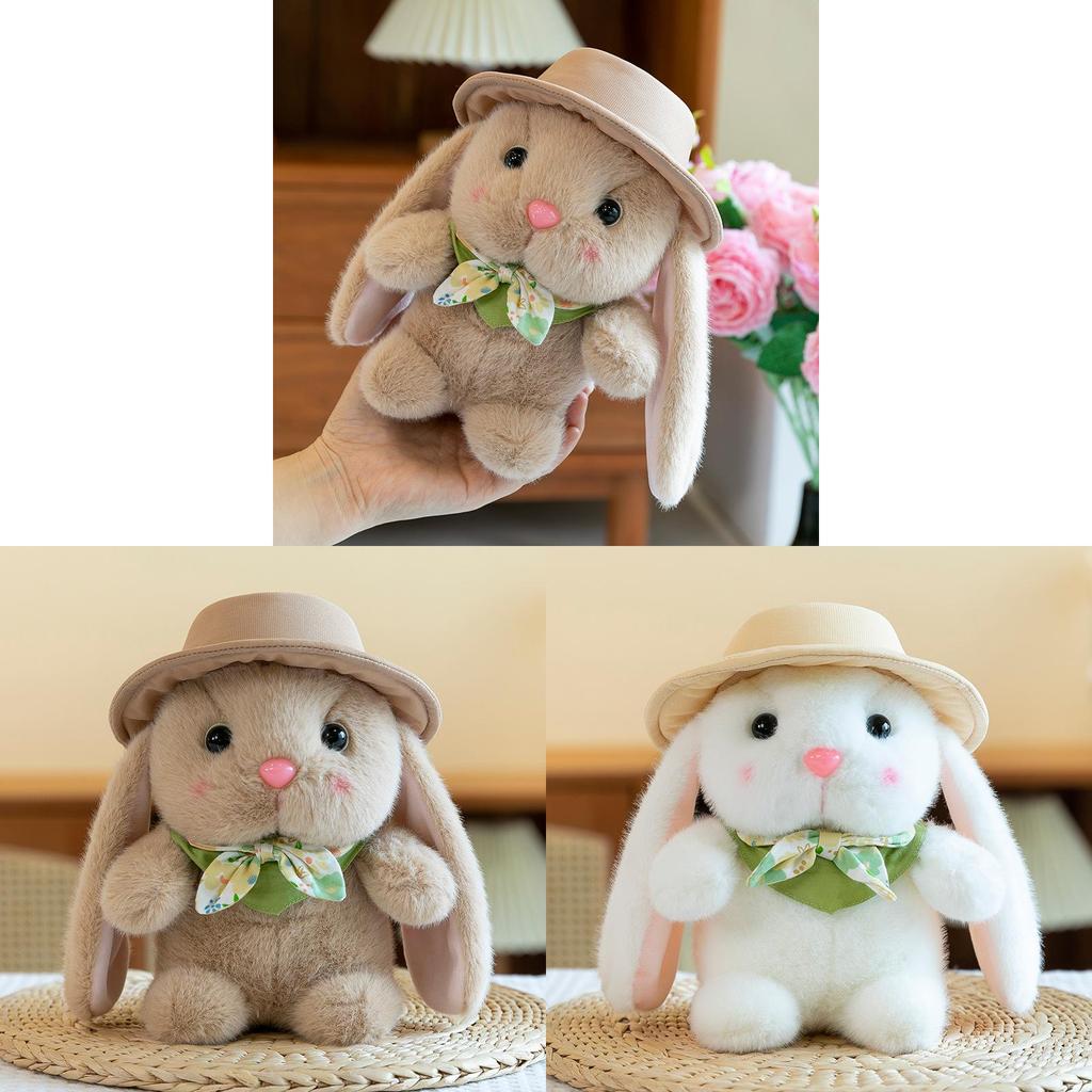 Plush Bunny Toy With Hat Kids Gift Soft Short Plush For Children