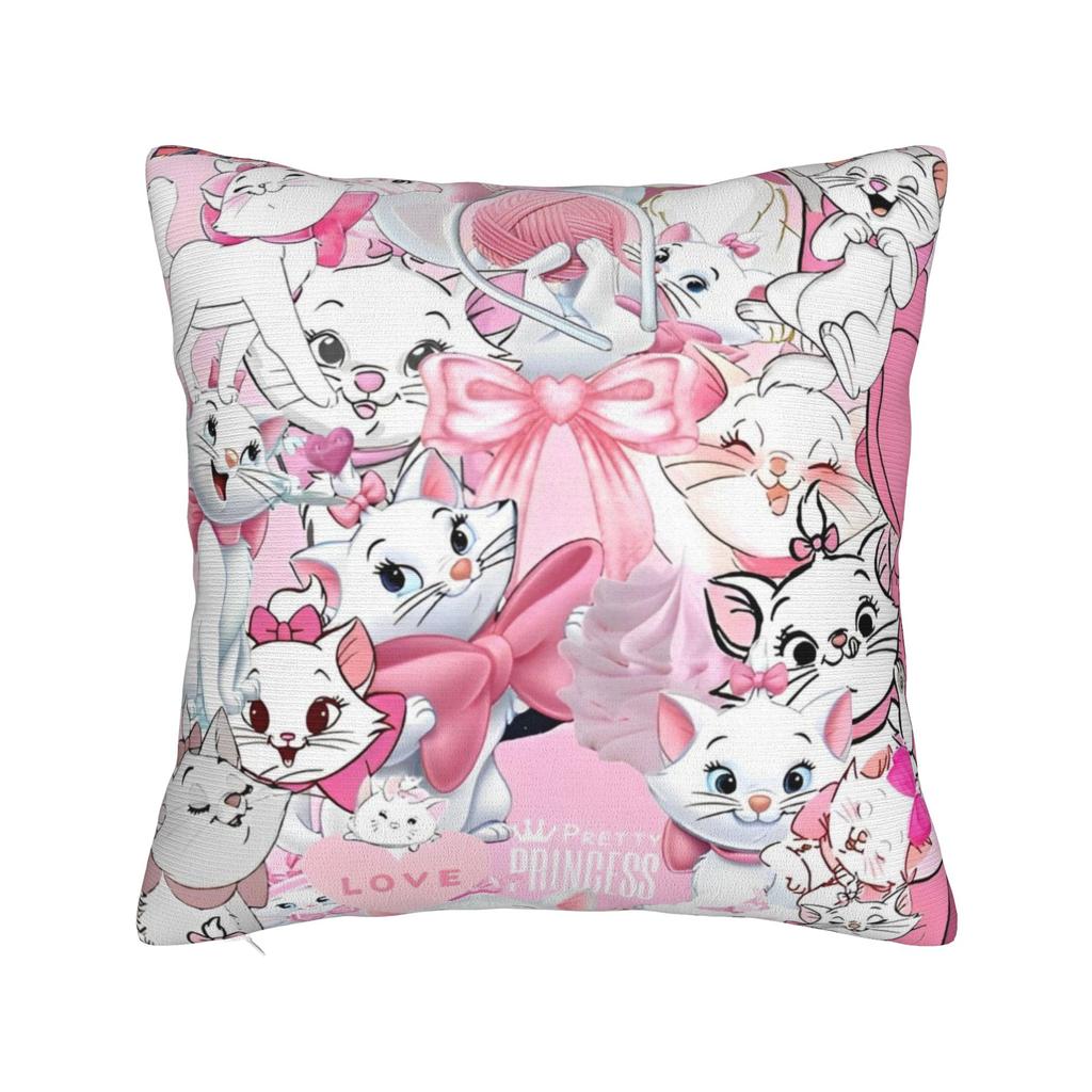 Marie Katze Kissenbezug Polyester Kissenhülle Deko Niedliche Cartoon Katze Sofakissenbezug Zuhause Großhandel 40x40cm